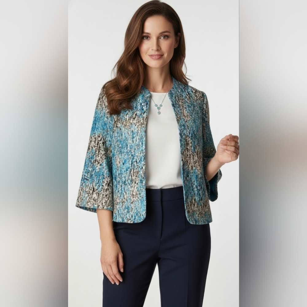 NWOT Kasper Patterned Women's Blazer Size 4P